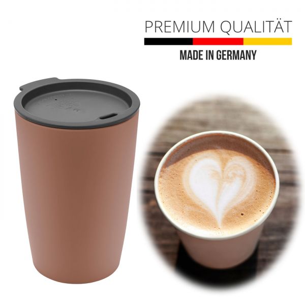 Design Coffee to Go Becher 310ml Alt-Rosa Made in Germany Trinkbecher Kaffee Tee
