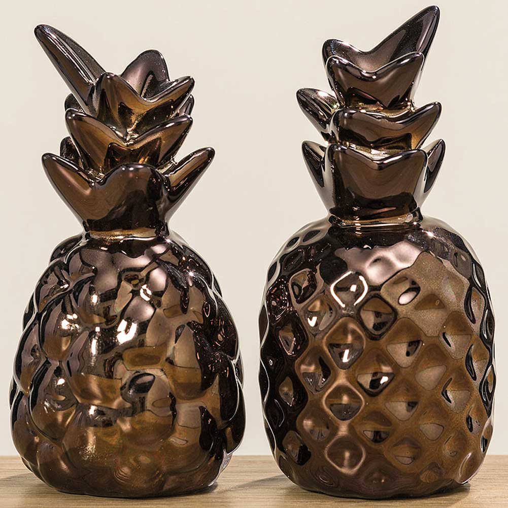 Ananas Figur Metallananas Frucht Pineapple Drahtananas Teelichthalter Frucht 