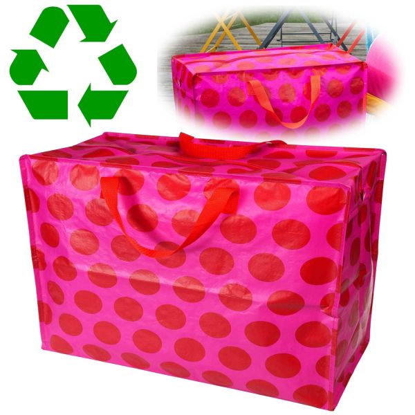 XXL Jumbo Bag Pink Rot Spotlight 55cm Recycled Allzwecktasche Einkaufstasche