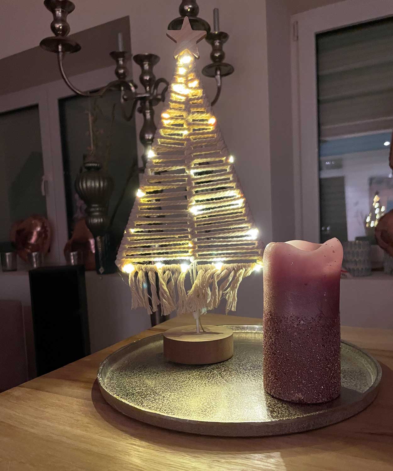Weihnachtsbaum Leuchtreklame mit Halter Basis Home Party Tischlampe 